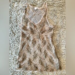 Vintage 90s Only Hearts lace mesh top